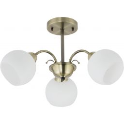 Candellux Nestor lampa podsufitowa 3x40 W biała-patyna 33-34939