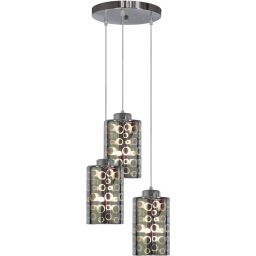 Candellux Nocturno lampa wisząca 3x40W mix kolorów/chrom 33-57747