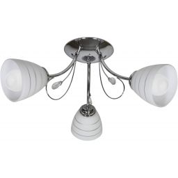 Candellux Simpli lampa podsufitowa 3x40W chrom/biała 33-63847