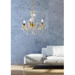 Candellux Maria Teresa lampa wisząca 3x40W złoty 33-94639