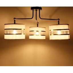 Candellux Andy lampa podsufitowa 3x40W czarna/szara/złota 33-00514