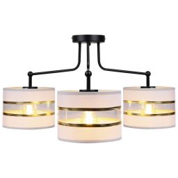 Candellux Andy lampa podsufitowa 3x40W czarna/szara/złota 33-00514