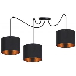 Candellux Candida lampa wisząca 3x40W czarna/złota 33-00859