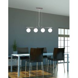 Candellux Raisa lampa wisząca 4x40W biała/chrom 34-01399