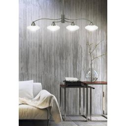 Candellux Elisa lampa podsufitowa 4x40W biały/satyna/nikiel 34-05994