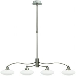 Candellux Elisa lampa podsufitowa 4x40W biały/satyna/nikiel 34-05994