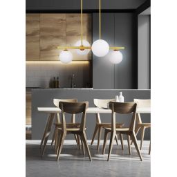 Candellux Kama lampa podsufitowa 4x28W mosiądz/biały 34-73426