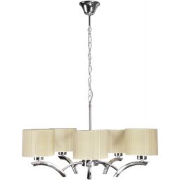 Candellux Draga lampa wisząca 5x60W kremowa/chrom 35-04222