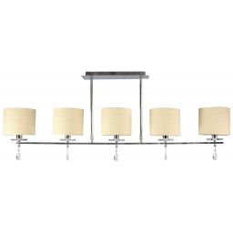 Candellux Estera lampa podsufitowa 5x40W kremowa/chrom 35-11527