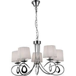 Candellux Arnika lampa wisząca 5x40W chrom/biały 35-21687