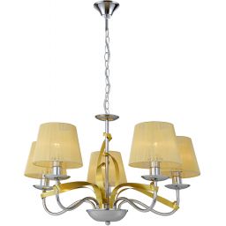 Candellux Diva lampa wisząca 5x40W chrom/złoty 35-55064