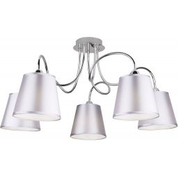 Candellux Luk lampa podsufitowa 5x40W chrom/szary 35-70753