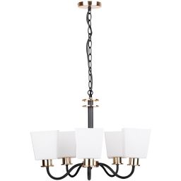 Candellux Schubert lampa wisząca 5x60W czarny/złoty 35-74249