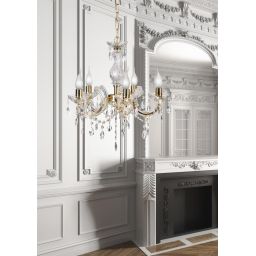 Candellux Maria Teresa lampa wisząca 5x40W złoty 35-94646