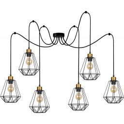 Candellux Primo lampa wisząca 6x60W czarny/patyna 36-00316