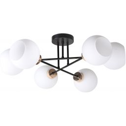 Candellux Amanda lampa podsufitowa 6x40W czarny/biały 36-21083