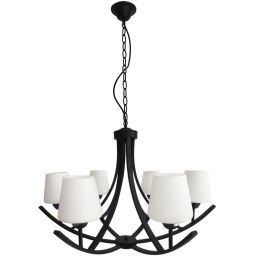 Candellux Londyn lampa wisząca 6x60W czarny/biały 36-38845