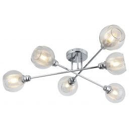 Candellux Dixi lampa podsufitowa 6x40W chrom/przezroczysty 36-61362