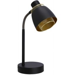 Candellux Aleksandria lampa stołowa 1x40W czarny/złoty 41-13774