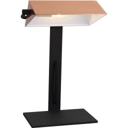Candellux Banker lampa biurkowa 1x40W czarna/miedziana 41-78346