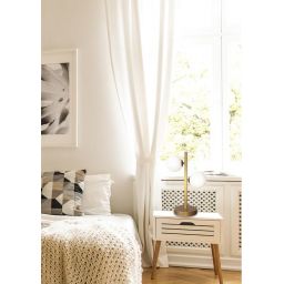 Candellux Kama lampa stołowa 2x28W mosiądz/biały 42-73433