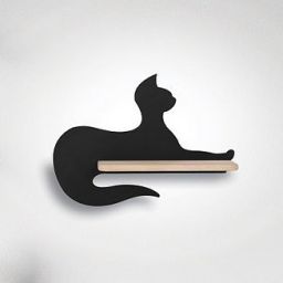 Candellux Cat kinkiet 1x5W LED czarny/drewno 21-75642