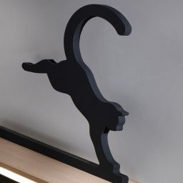 Candellux Cat kinkiet 1x5W LED czarny/drewno 21-75635