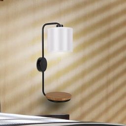 Candellux Alpine kinkiet 1x40W czarny/drewno 21-76694