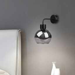 Candellux Lady kinkiet 1x40W czarny/szkło dymione 21-76700