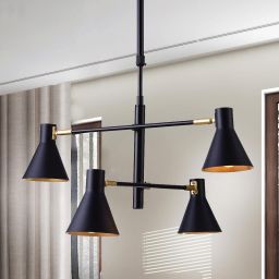 Candellux Less lampa podsufitowa 4x40W czarny/złoty 34-72689