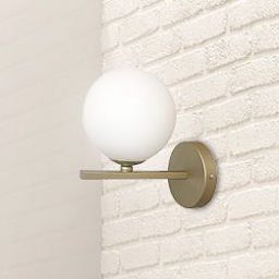 Candellux Kama kinkiet 1x28W mosiądz/biały 21-73419