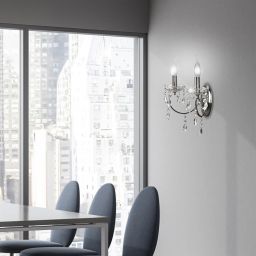 Candellux Aurora kinkiet 2x40W chrom 22-96138