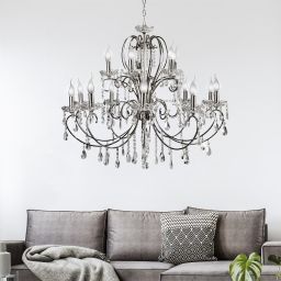 Candellux Aurora lampa wisząca 15x40W chrom 30-97586