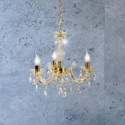Candellux Maria Teresa lampa wisząca 3x40W złoty 33-94639