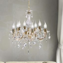 Candellux Maria Teresa lampa wisząca 8x40W złoty 38-94653