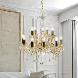 Candellux Maria Teresa lampa wisząca 12x40W złoty 30-94608