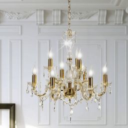 Candellux Maria Teresa lampa wisząca 9x40W złoty 39-95841