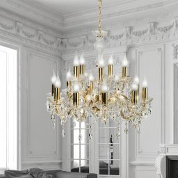 Candellux Maria Teresa lampa wisząca 15x40W złoty 30-95810