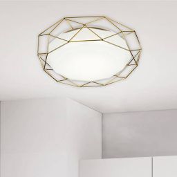 Candellux Sven plafon 1x24W biały/złoty 98-73174