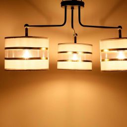 Candellux Andy lampa podsufitowa 3x40W czarna/szara/złota 33-00514