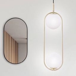 Candellux Cordel lampa wisząca 2x28W mosiądz/biały 32-73464