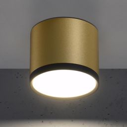 Candellux Tuba lampa podsufitowa 1x9W czarny/złoty 2275956