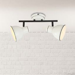 Candellux Zumba lampa podsufitowa 2x40W biały/czarny 92-72139