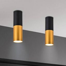 Candellux Tuba lampa podsufitowa 1x15W czarny/złoty 2281728