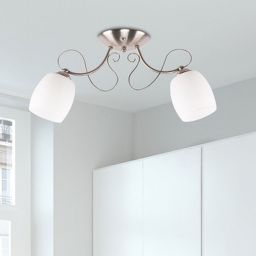 Candellux Amba lampa podsufitowa 2x40W biała/chrom 32-78698