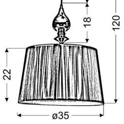Candellux Gillenia lampa wisząca 1x60W srebrna 31-07155