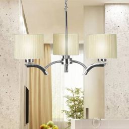 Candellux Draga lampa wisząca 3x60W kremowa/chrom 33-04208