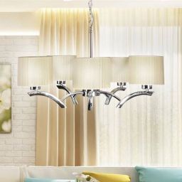 Candellux Draga lampa wisząca 5x60W kremowa/chrom 35-04222