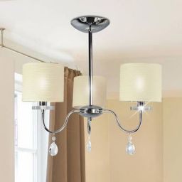Candellux Estera lampa podsufitowa 3x40W kremowa/chrom 33-11664
