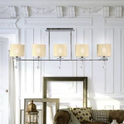 Candellux Estera lampa podsufitowa 5x40W kremowa/chrom 35-11527